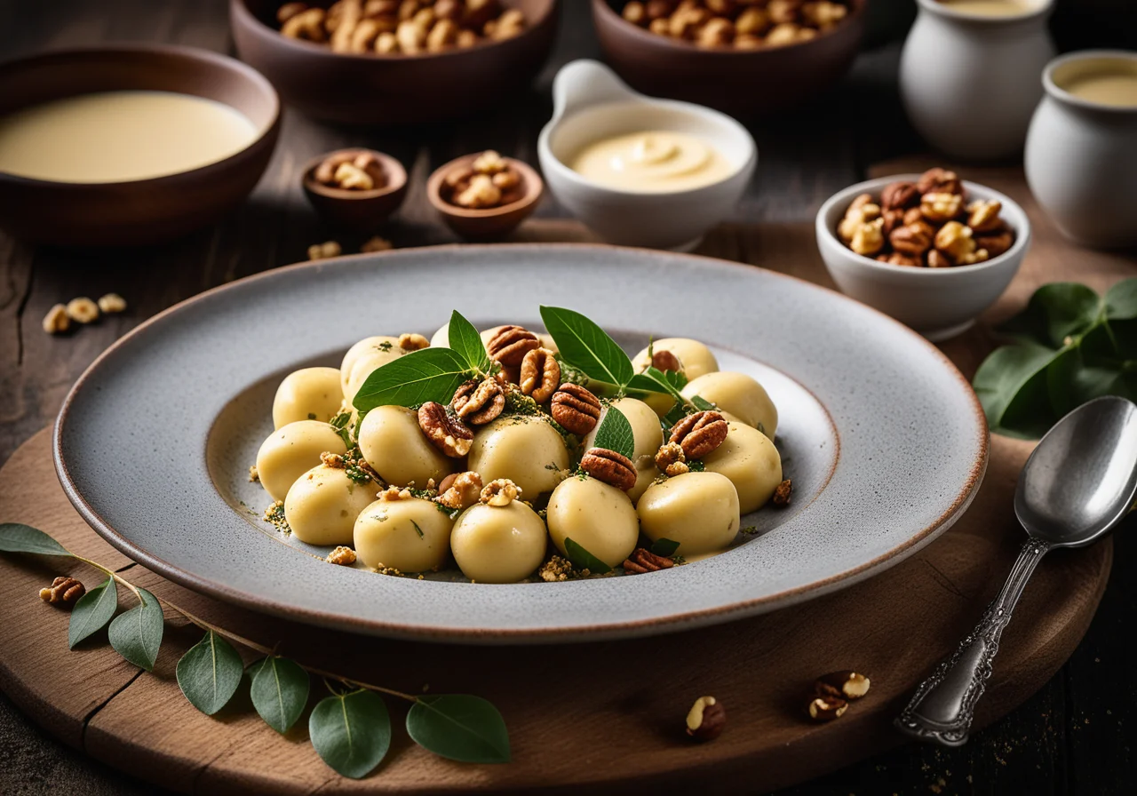 Gnocchi with Sorrel and Walnuts