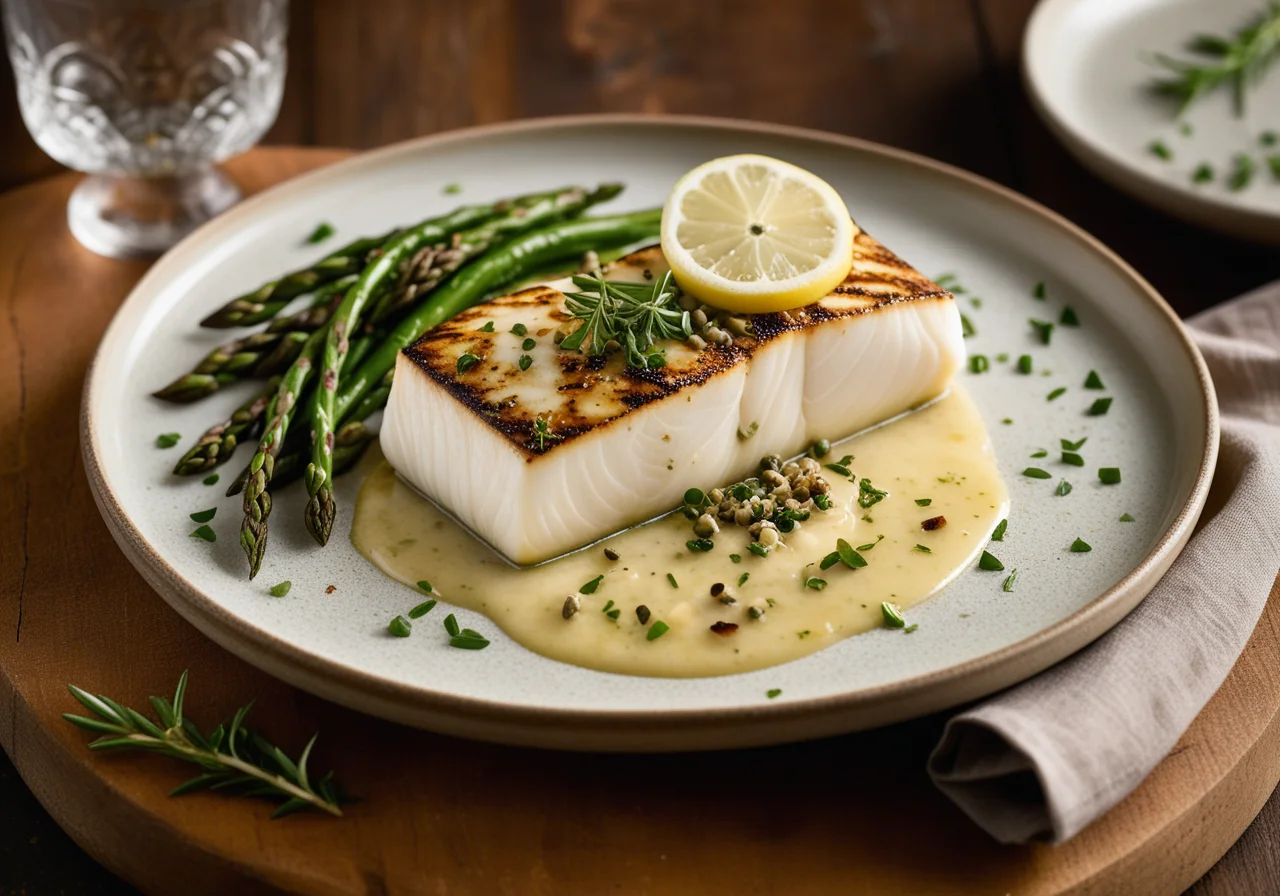Halibut with Capers in Sicilian Style