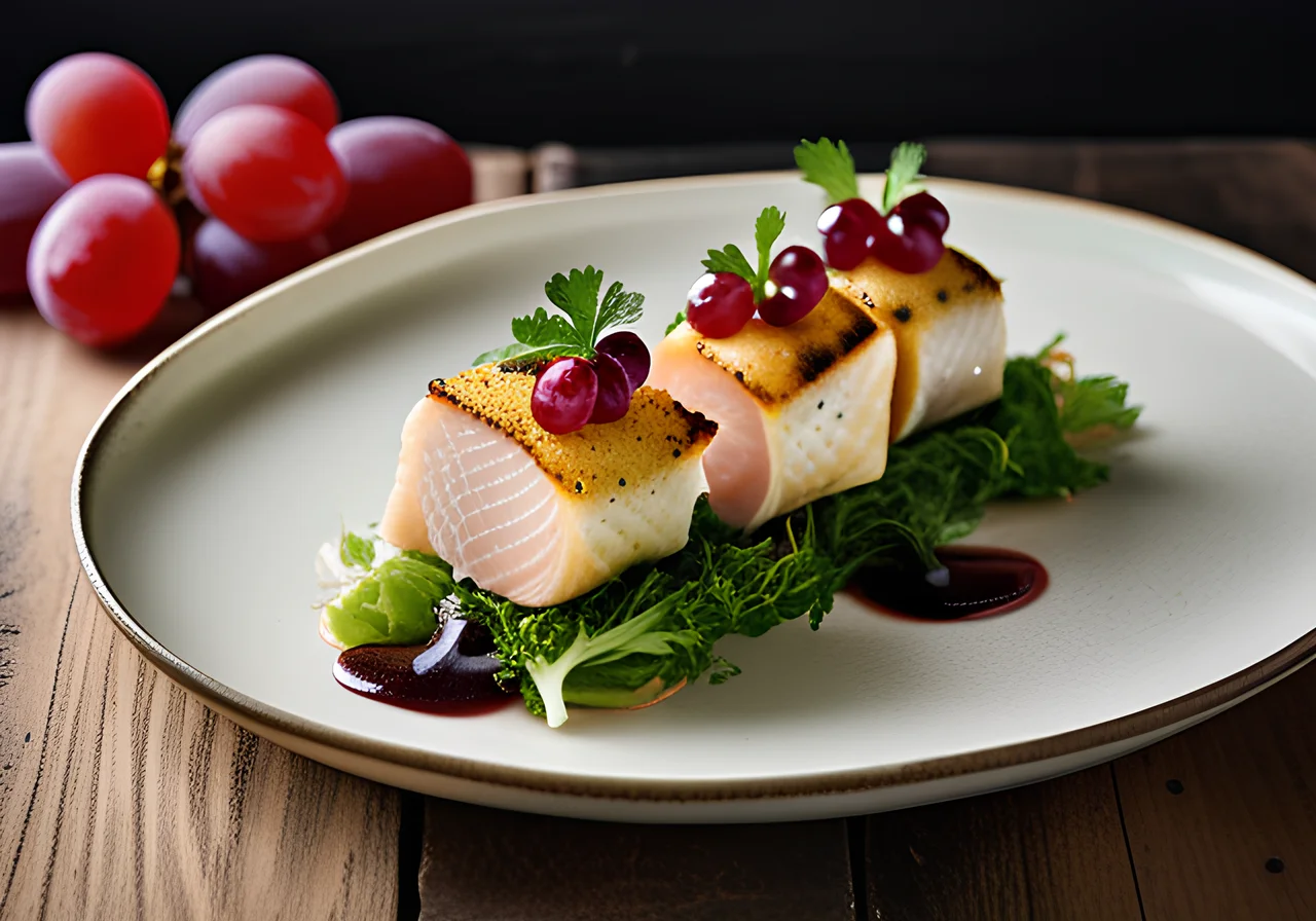 Sea Bass Rolls on Savoy Cabbage