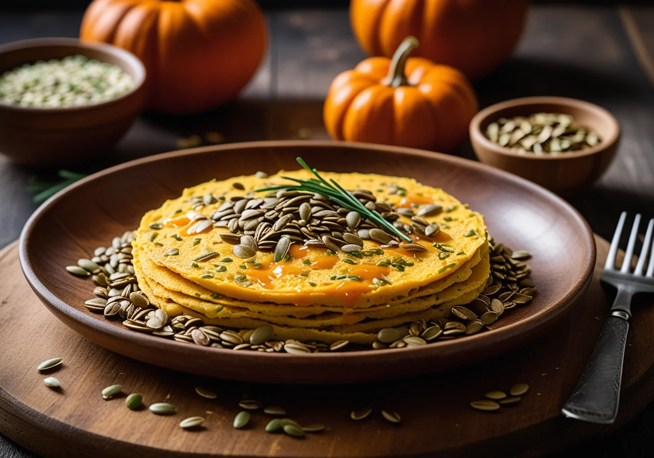 Omelette with Pumpkin Seeds and Oil