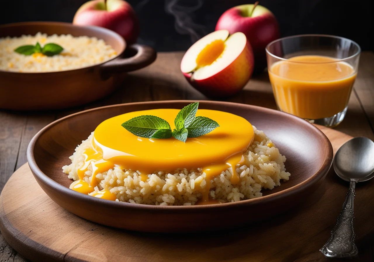 Rice Casserole with Apple-Mango Sauce