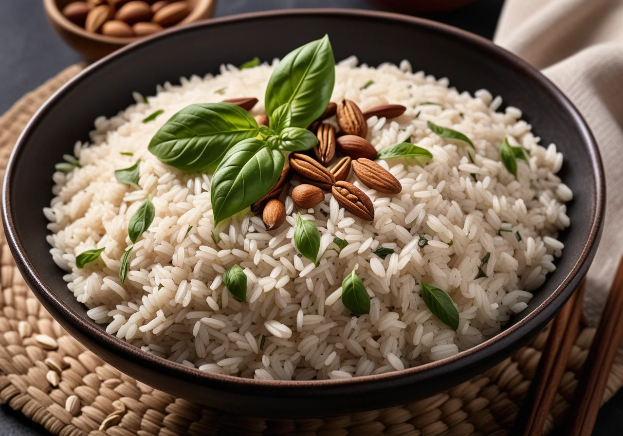 Nut Rice with Basil