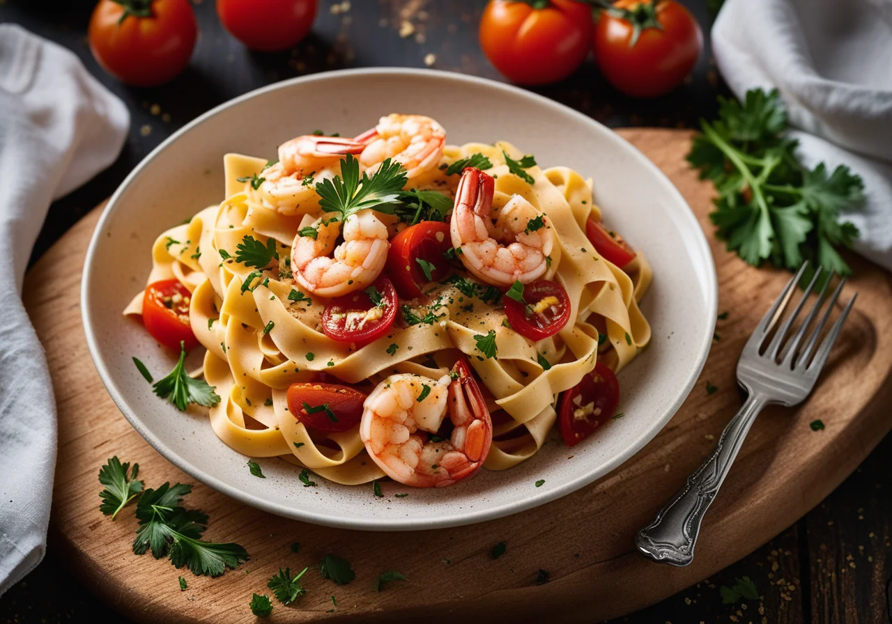 Tagliatelle with Shrimp