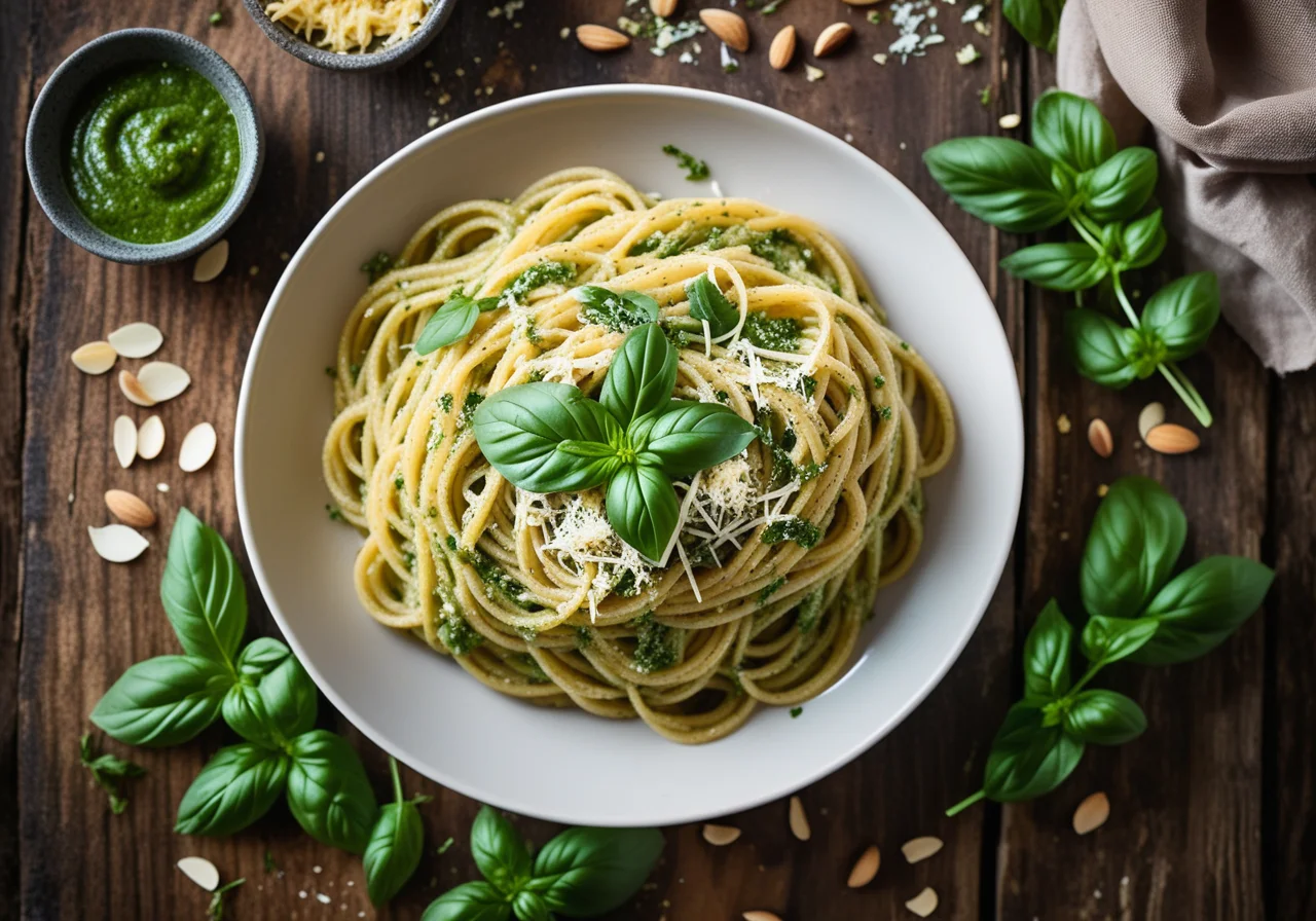 Pasta with Almond Pesto