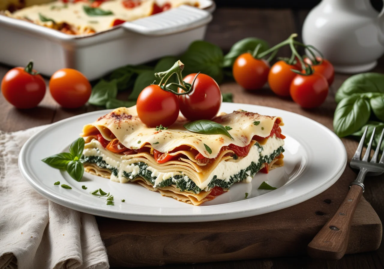 Vegetarian Lasagna with Tomatoes