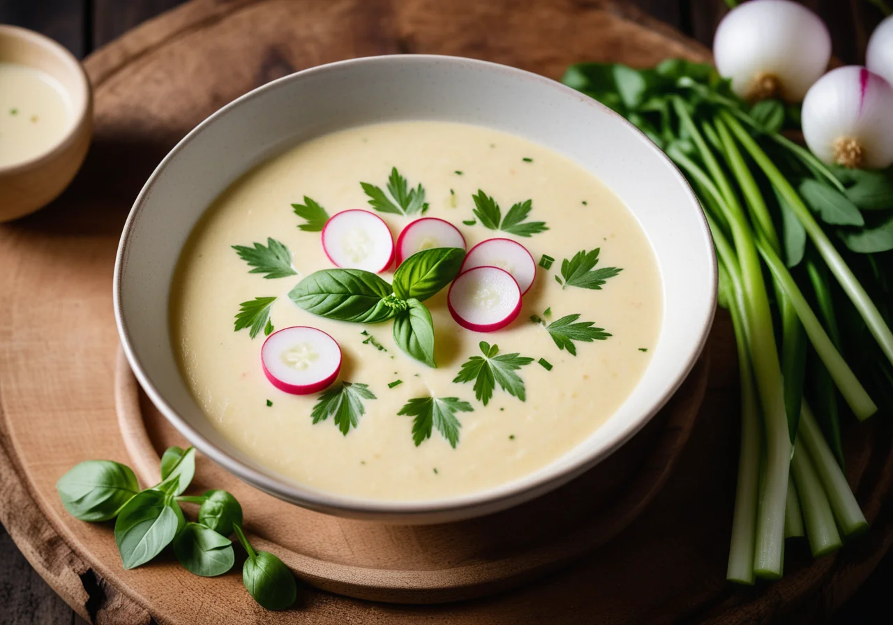 Kefir Soup with Radish