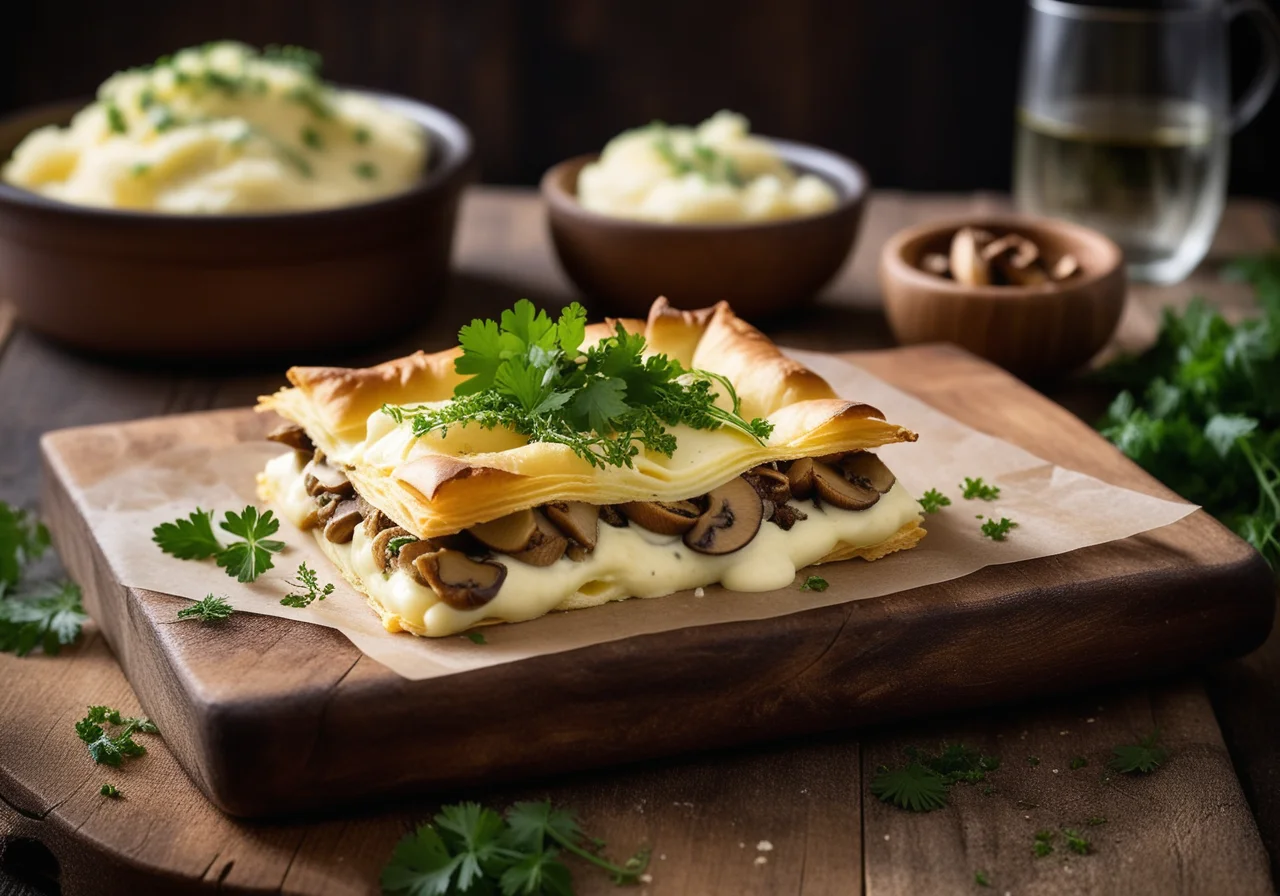 Grilled Chervil Potato Pockets with Mushrooms