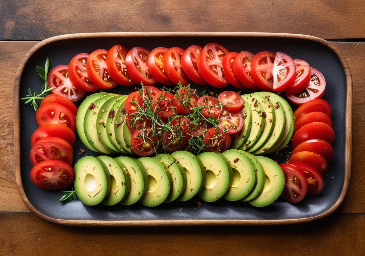 Avocado Tomato Salad with Smoked Hake