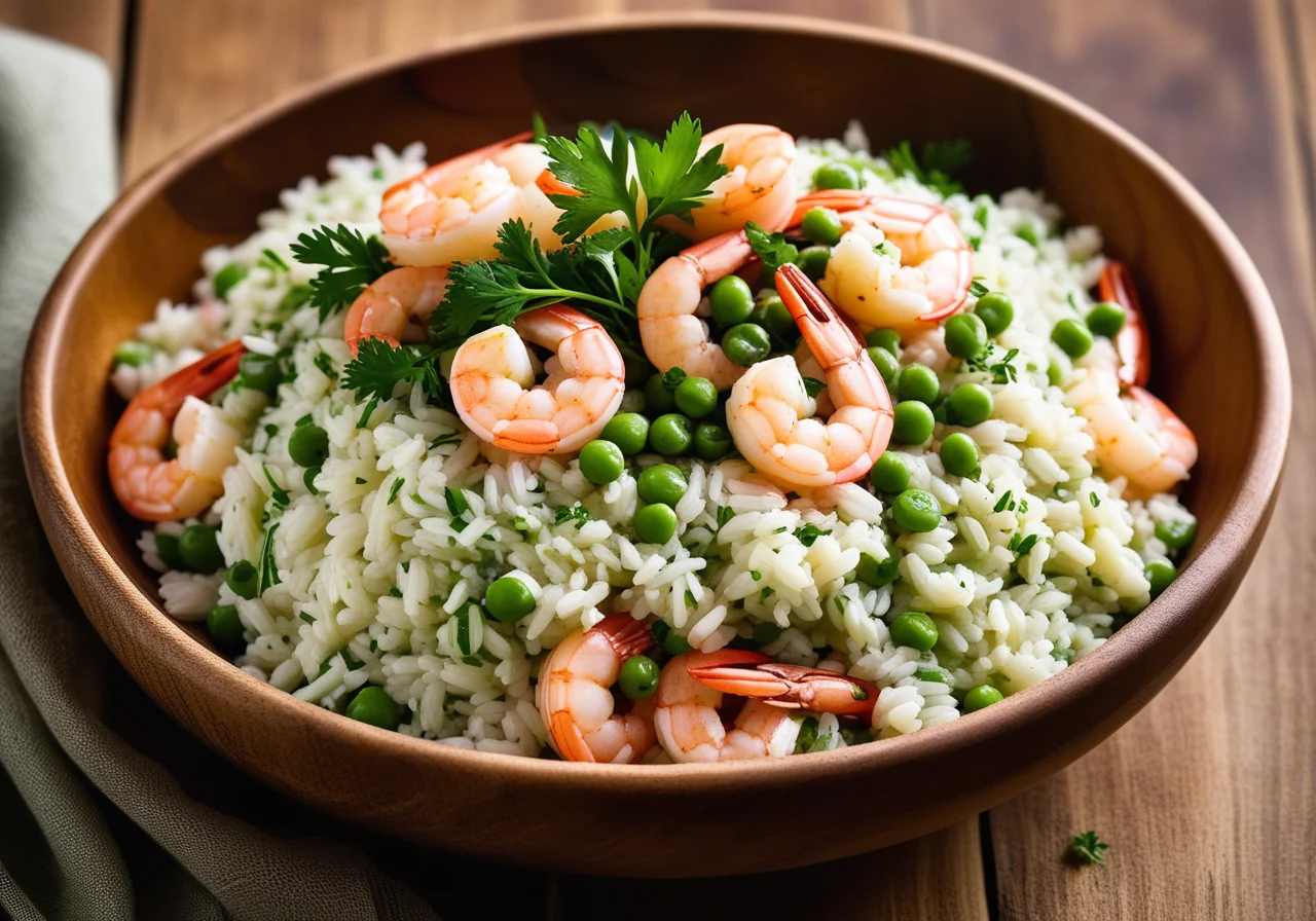 Rice Pea Salad with Shrimp