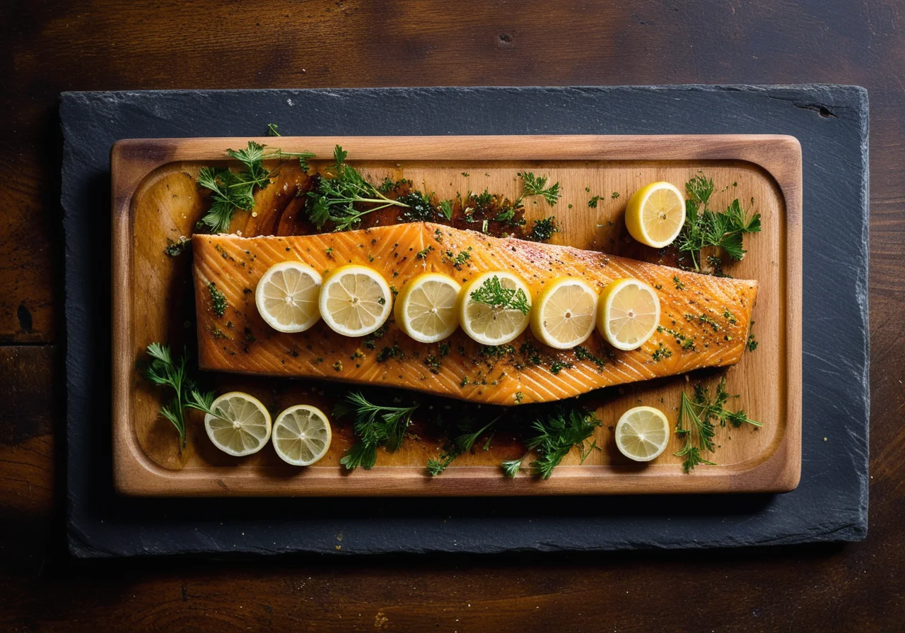 Baked Trout with Garlic, Capers and Lemon
