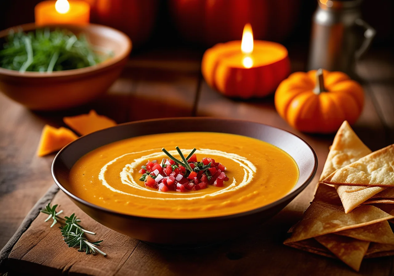 Pumpkin Soup with Rice