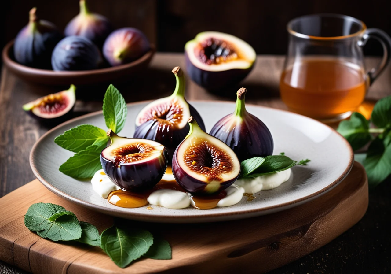 Grilled Figs with Ricotta