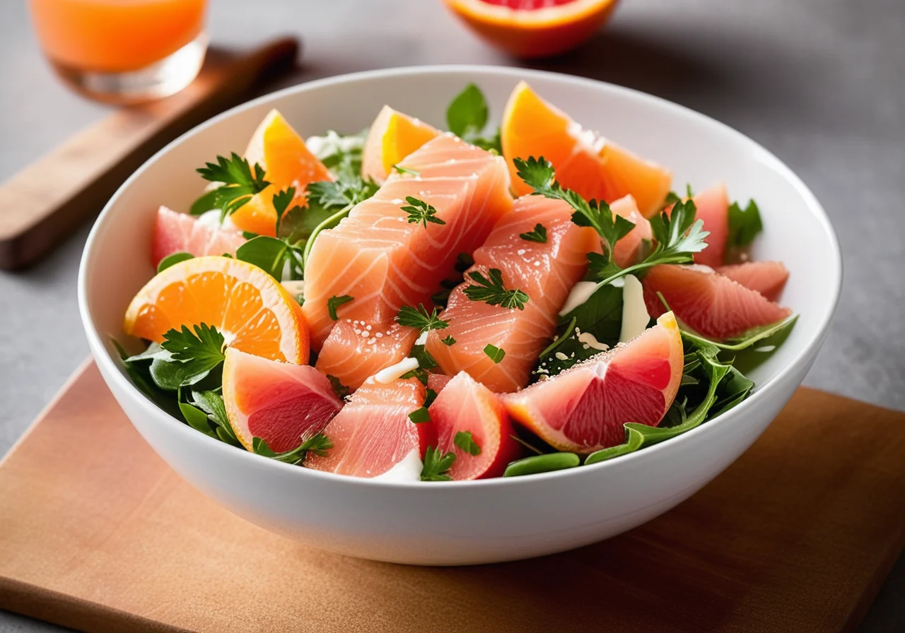 Grapefruit and Smoked Salmon Salad