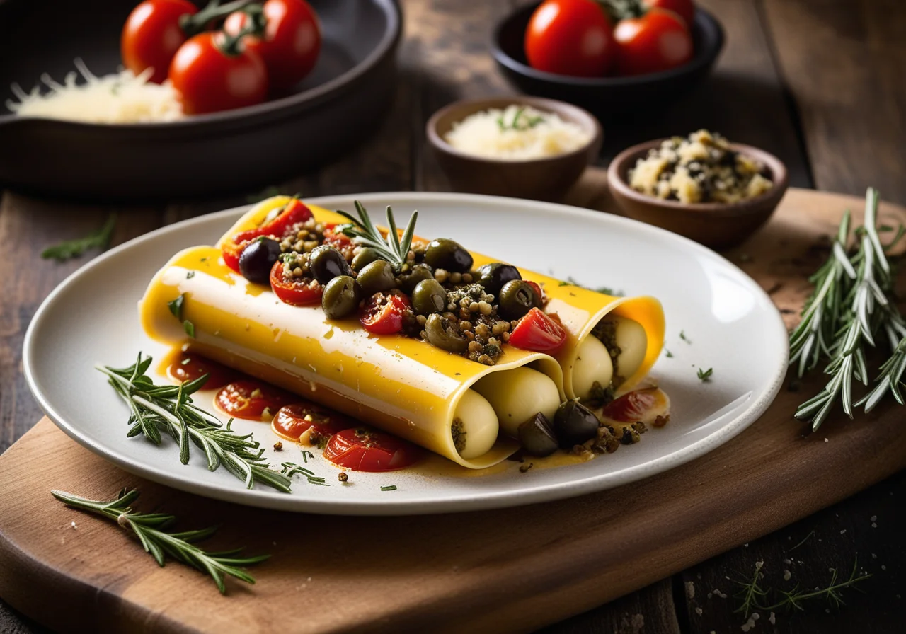 Cannelloni with Eggplant and Capers