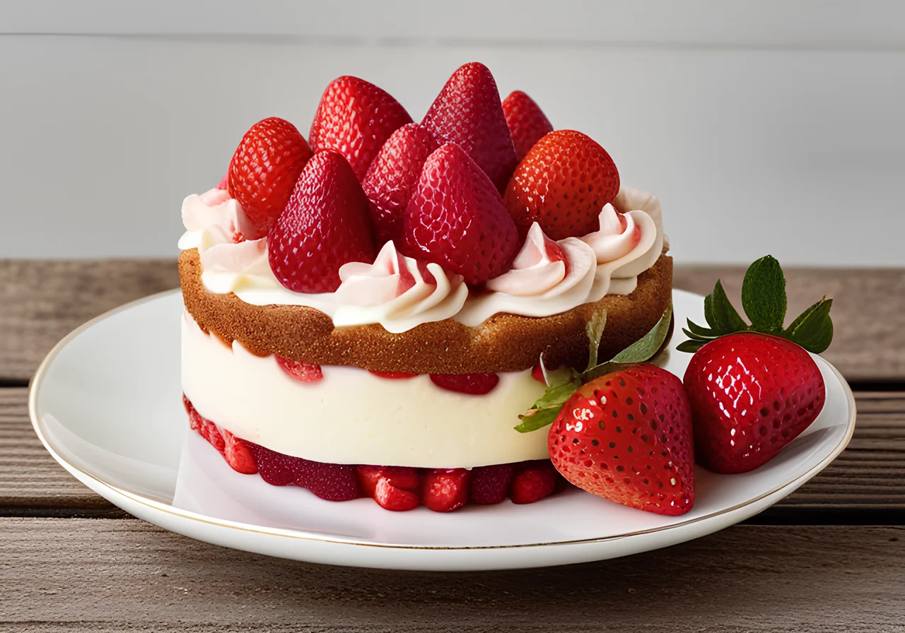 Small Strawberry Cake