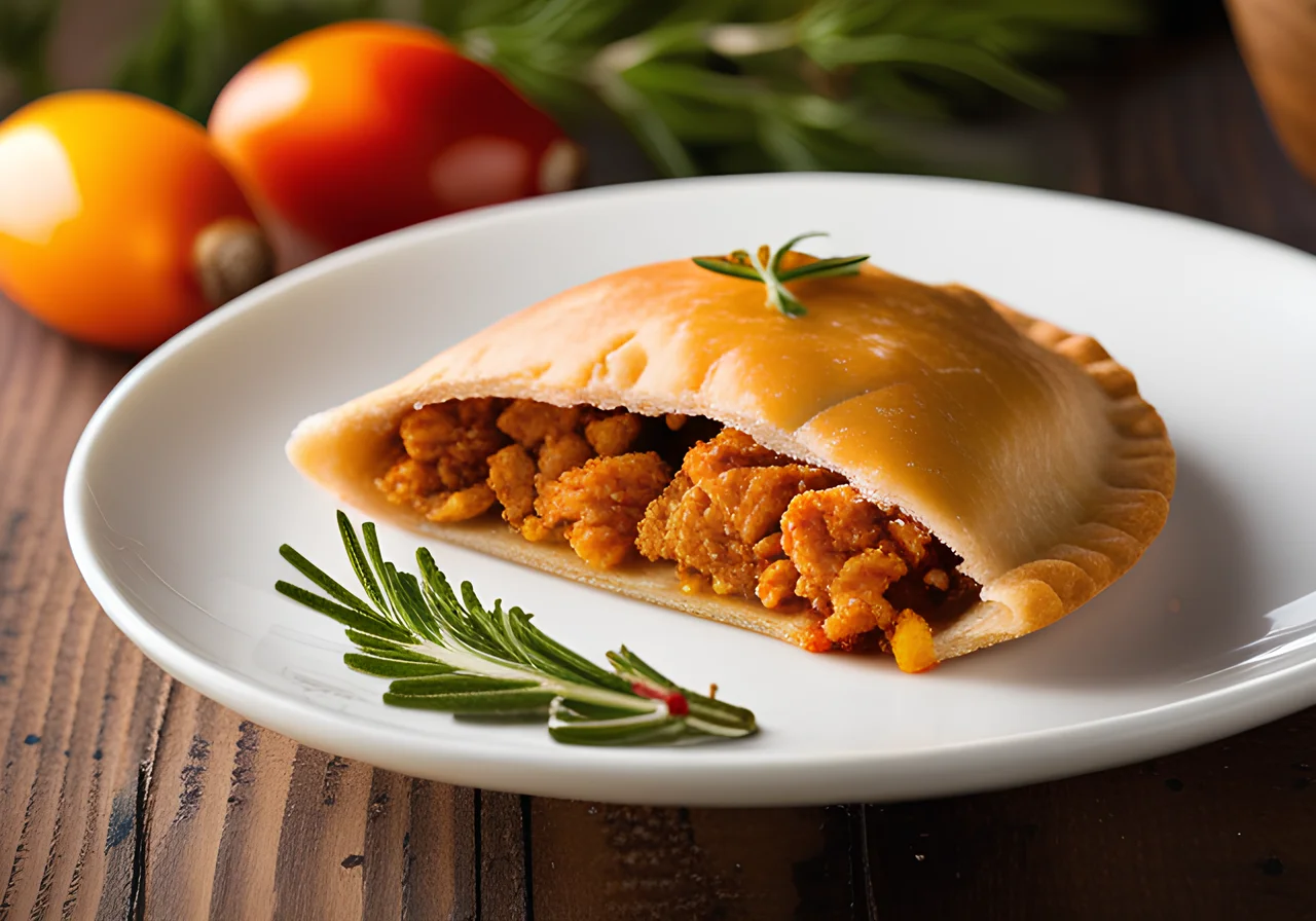 Dough Pocket with Paprika Tuna Filling (Empanada)