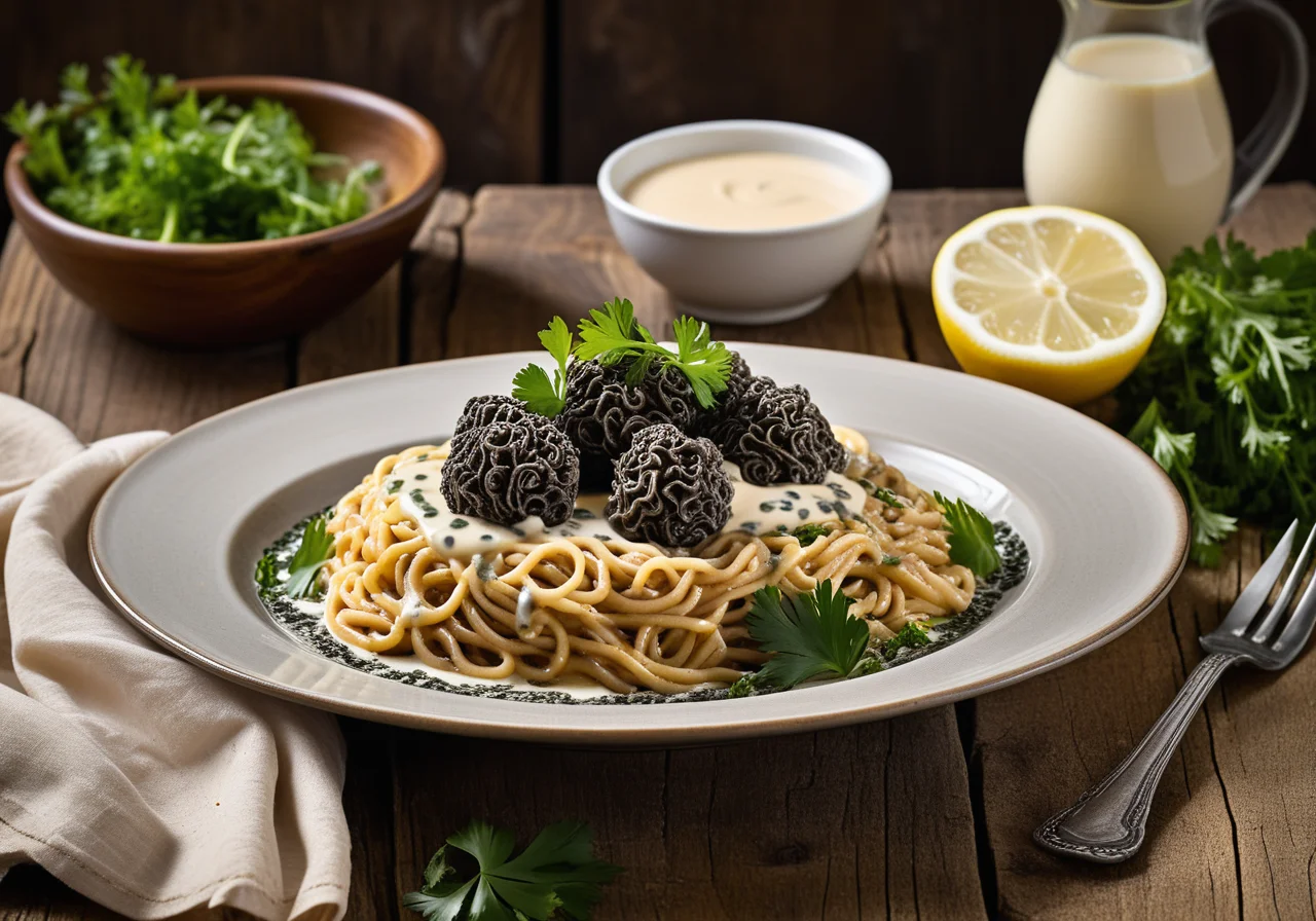 Bandnudeln with Morel Sauce