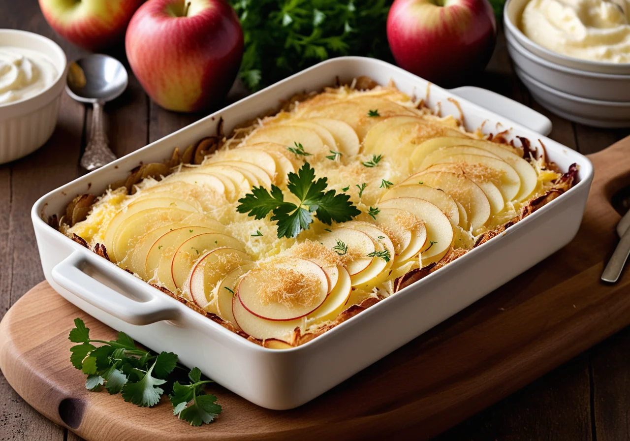 Apple Sauerkraut Gratin