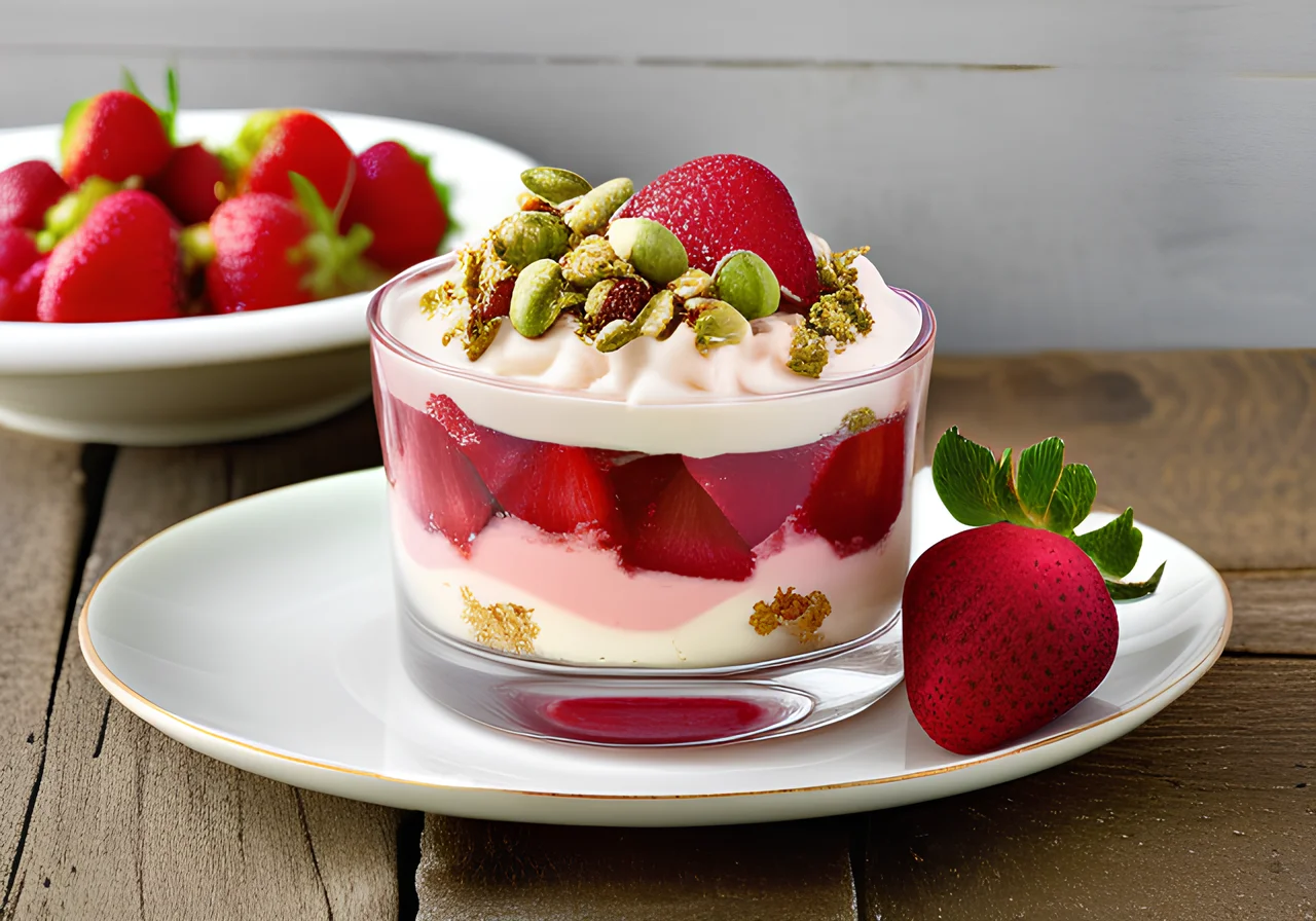 Strawberry- Rhubarb Layered Dessert