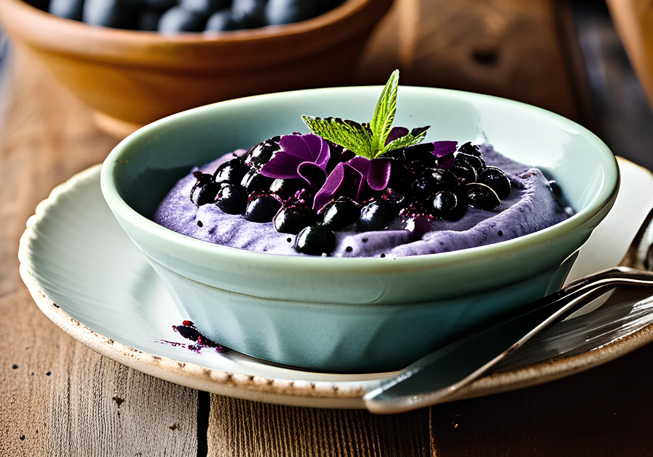 Blueberry Hummus with Dates