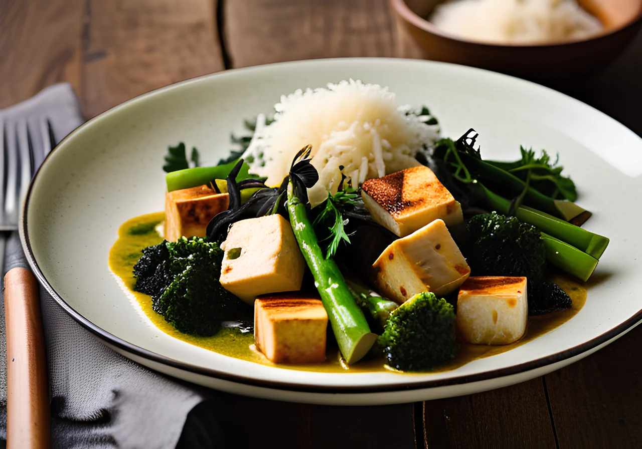 Tofu Curry with Green Vegetables