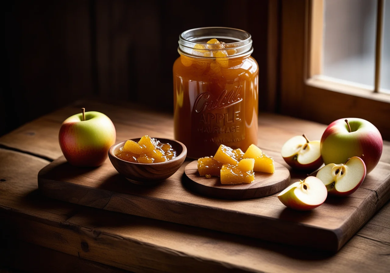 Apple Marmalade with Ginger and Soaked Raisins