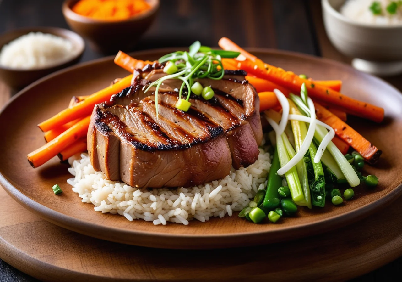 Pork Chop with Chinese Vegetables
