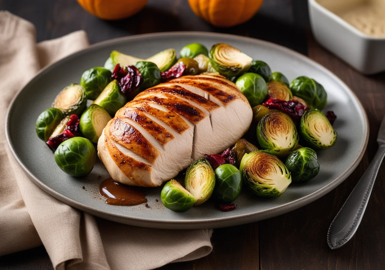 Autumn Chicken Breast with Brussels Sprouts