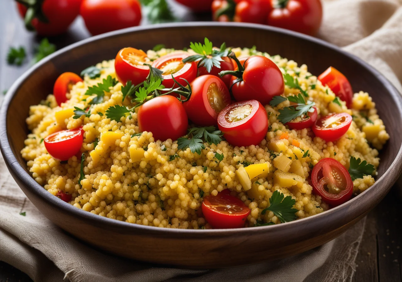 Couscous Salad with Eggplant