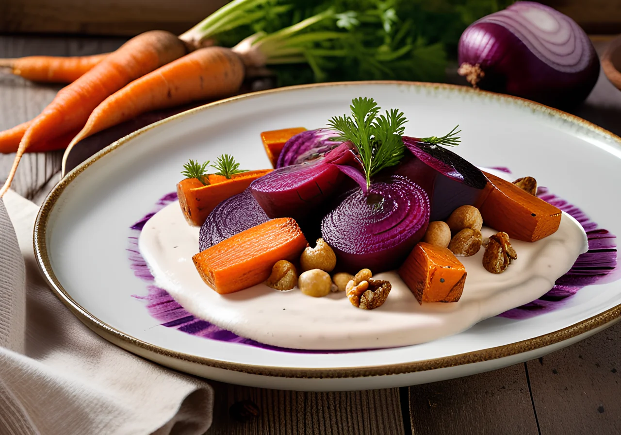 Roasted Vegetables with Sauce