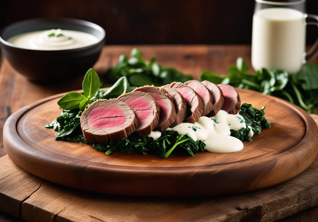 Lamb with Spinach Bulgur