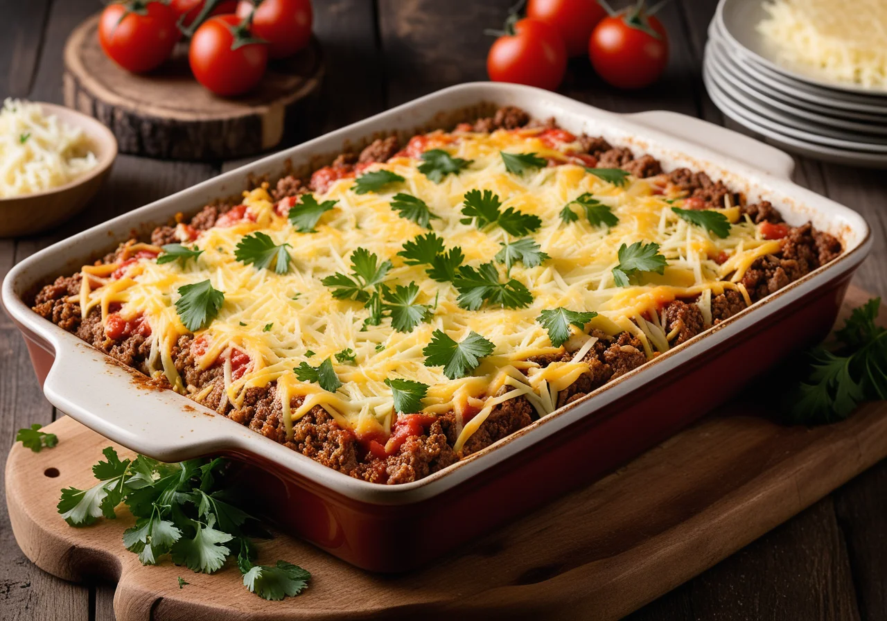 Ground Meat Casserole with White Cabbage