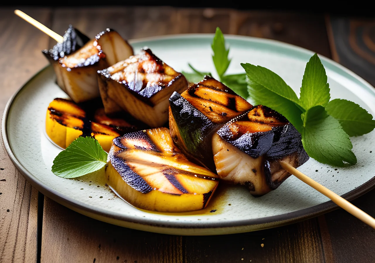 Grilled Black Cod Skewers