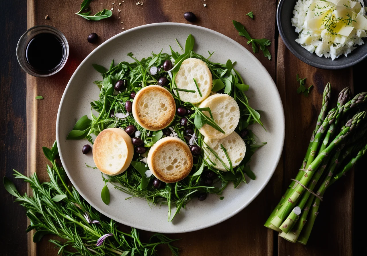 Arugula and Asparagus with Ciabatta