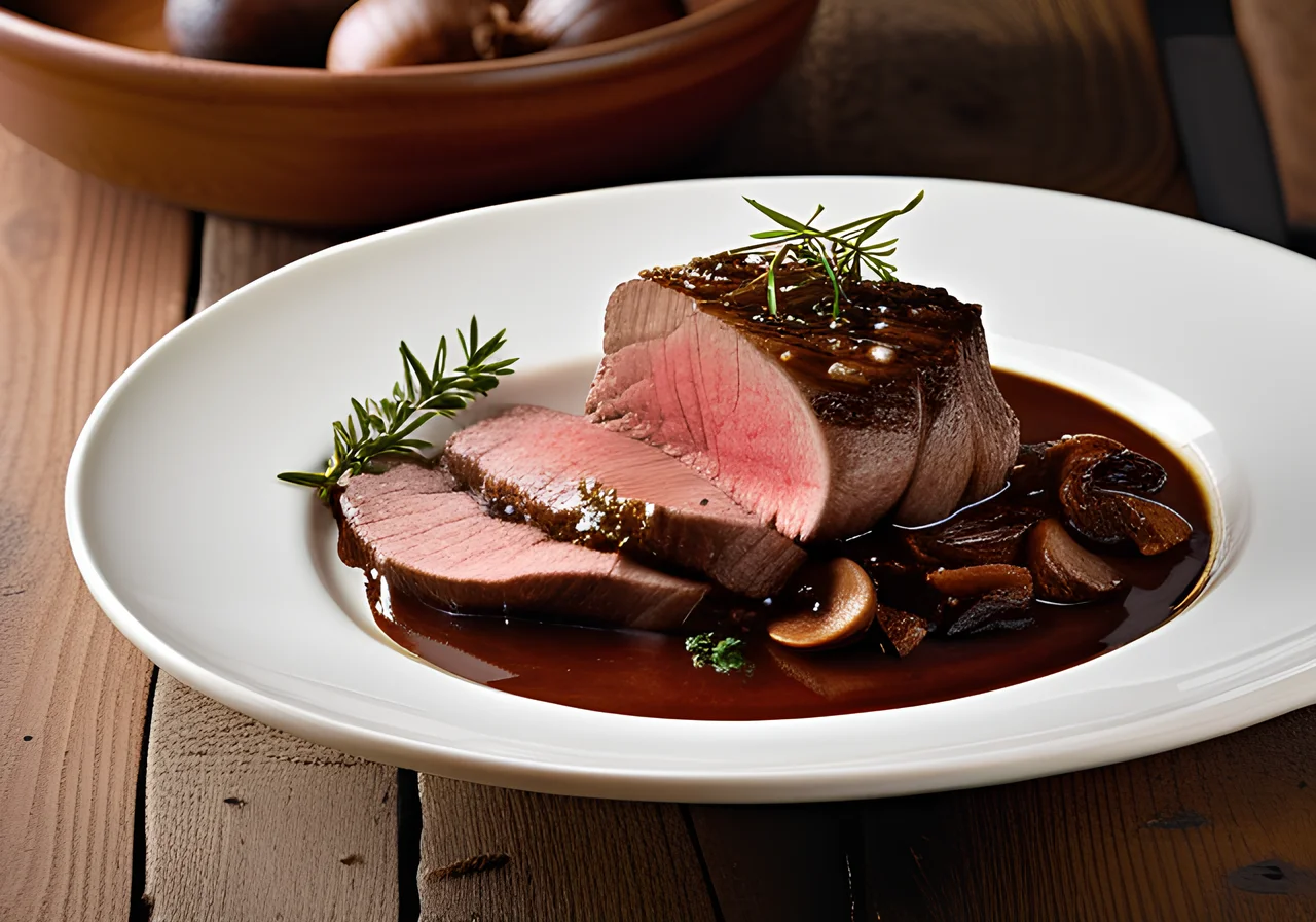 Beef Fillet Roast with Mushroom Filling