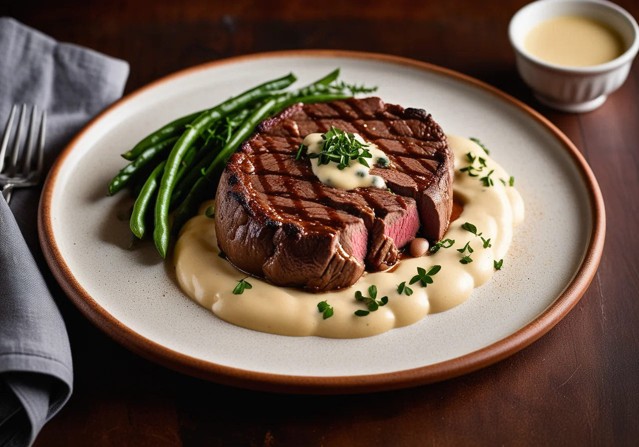 Steak with Beans