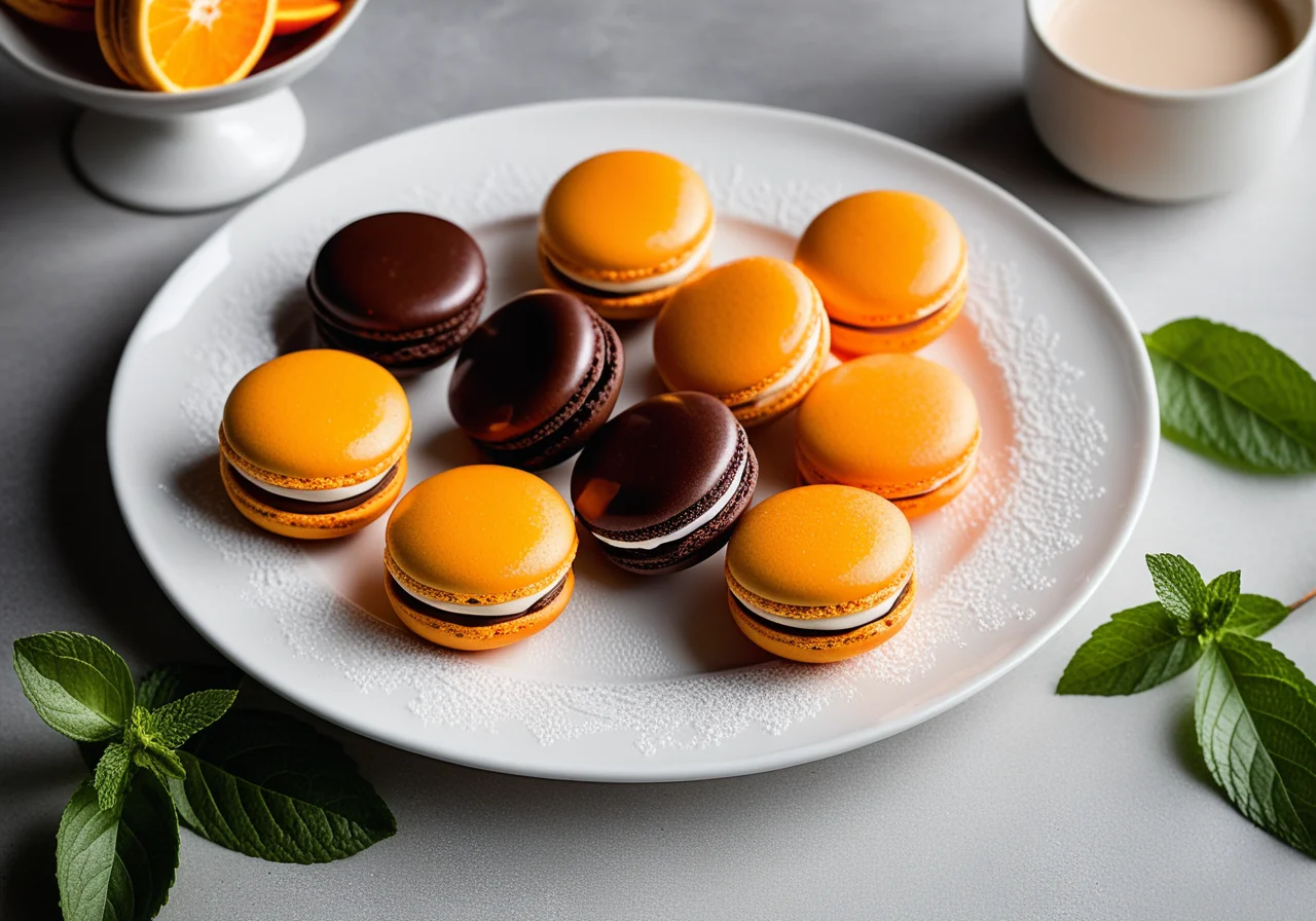 Macarons with Orange and Chocolate