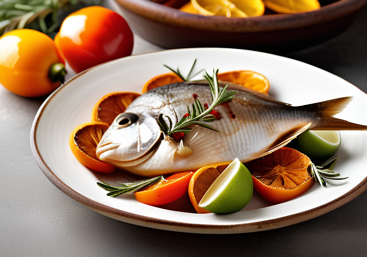 Sea Bream in the Roman Clay Pot