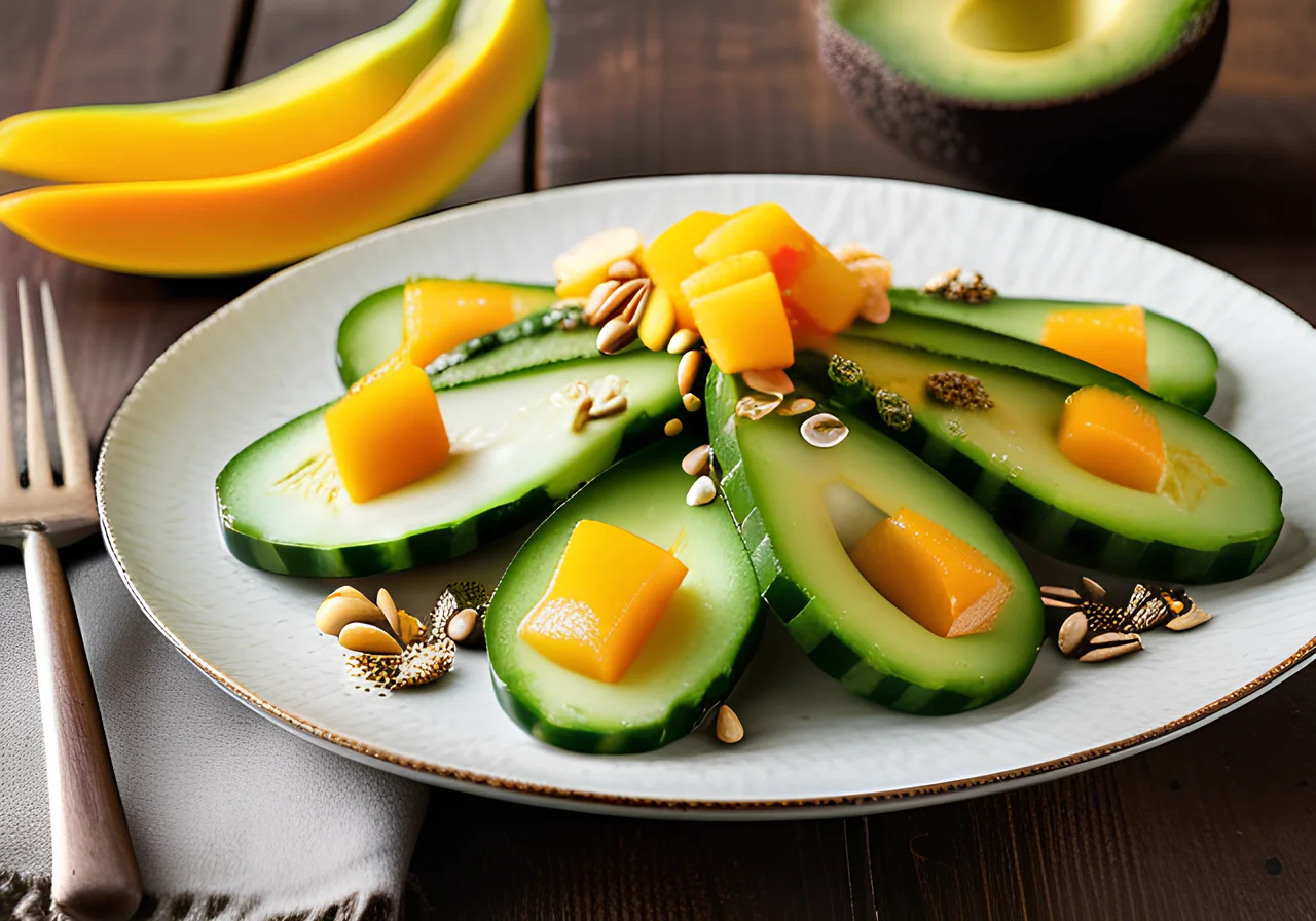 Cucumber‑Avocado Salad with Mango and Asparagus