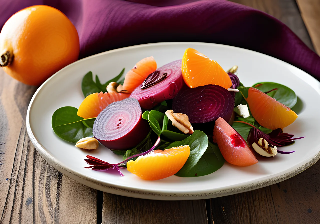 Colorful Beet Salad with Citrus and Goat Cheese