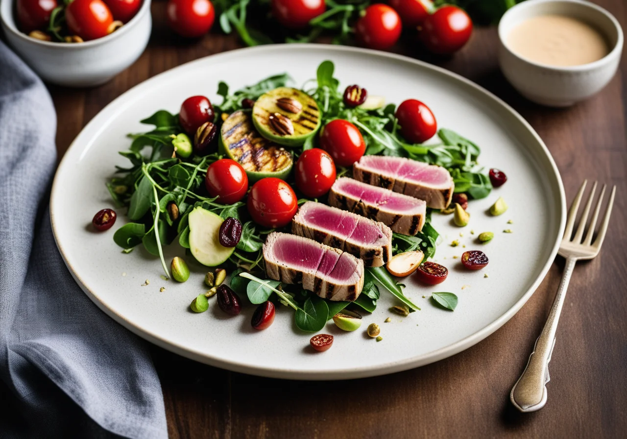 Grilled Tuna with Salad