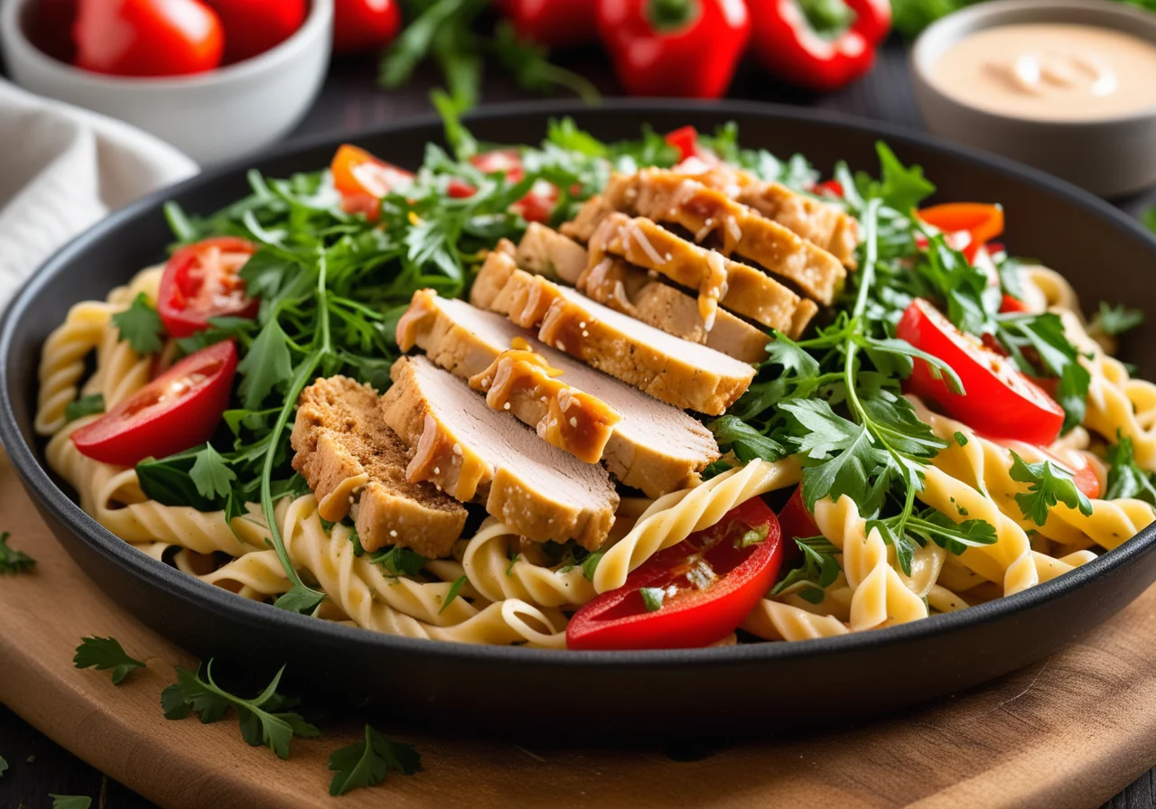 Pasta Pan with Arugula and Chicken Breast