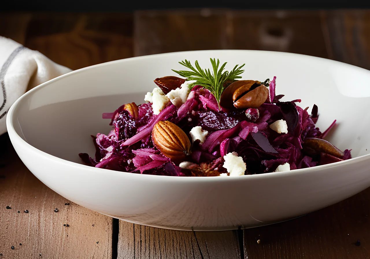 Red Cabbage Salad with Feta