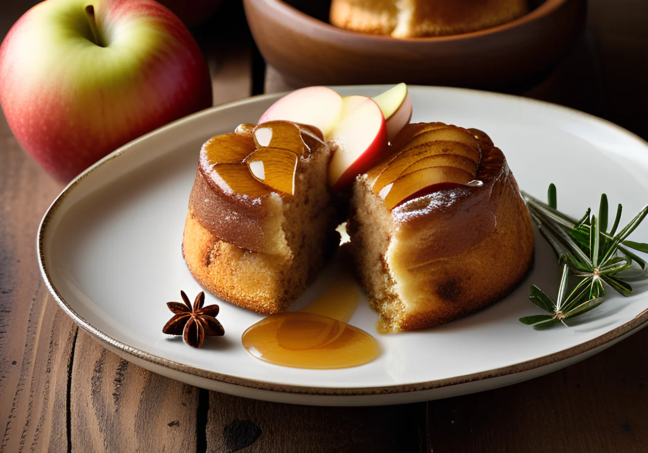 Mini Apple Cakes with Cinnamon in a Jar