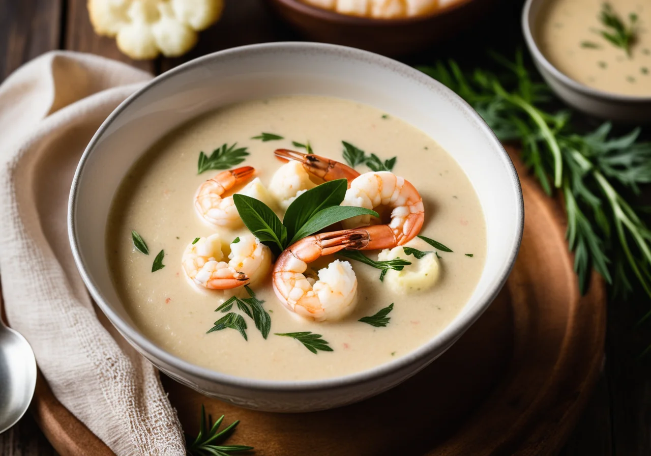 Cauliflower Shrimp Soup