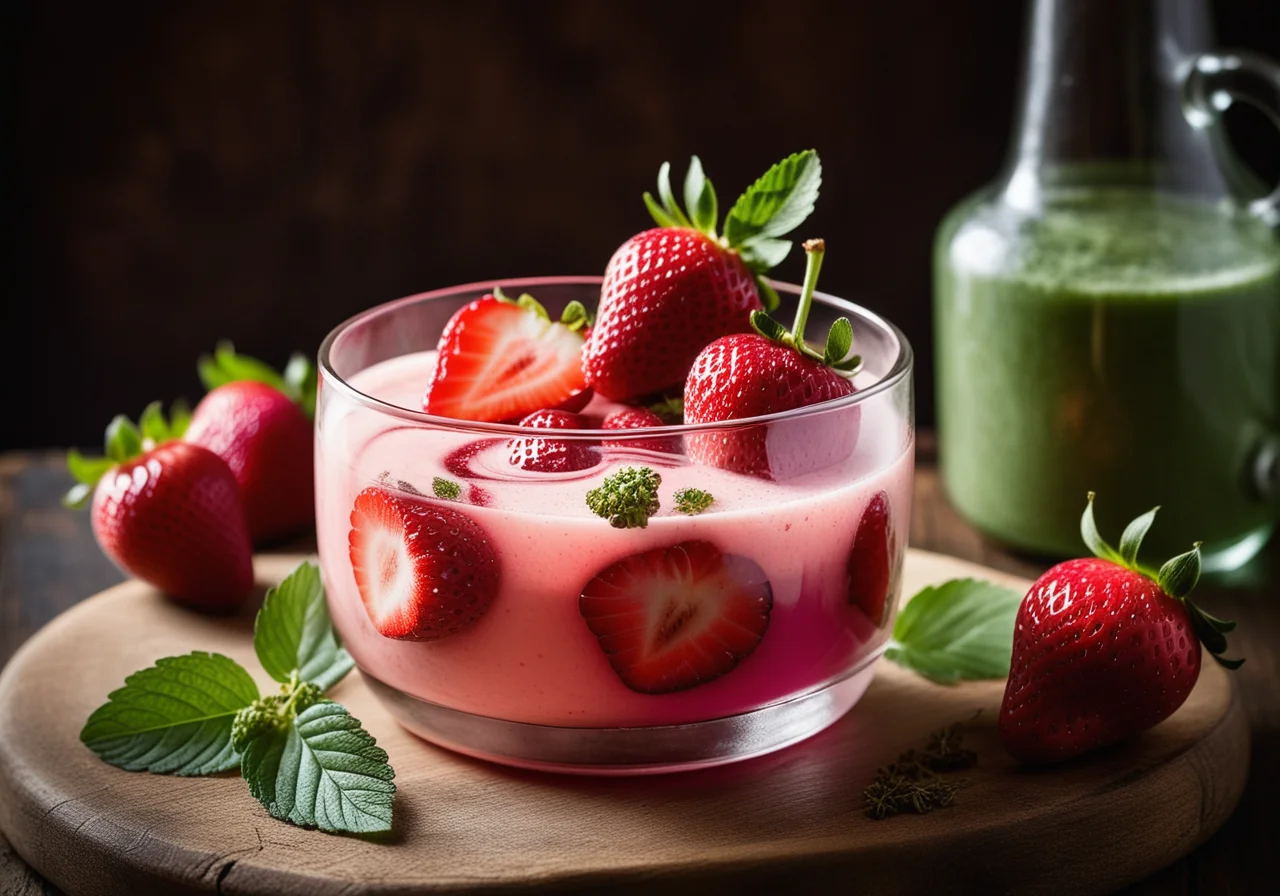 Alcohol-Free Strawberry Bowle with Wild Marjoram