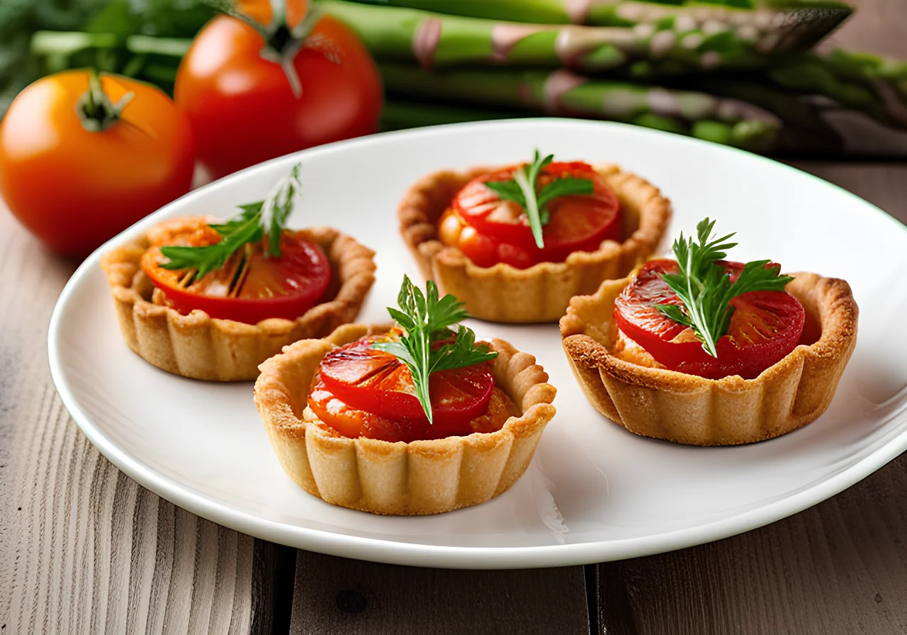 Asparagus‑Tomato Tartlets