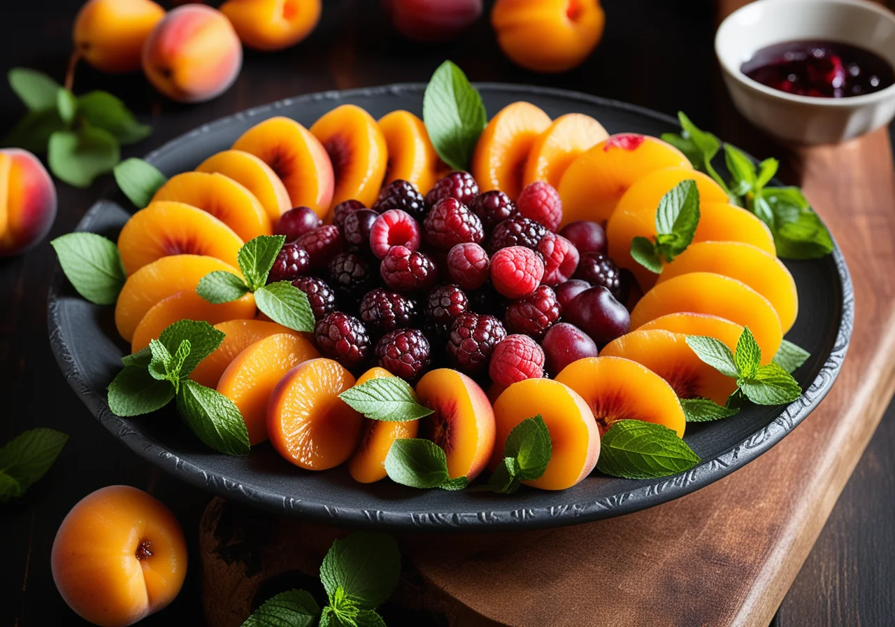 Cold Duck with Mint and Apricots (Bowl)