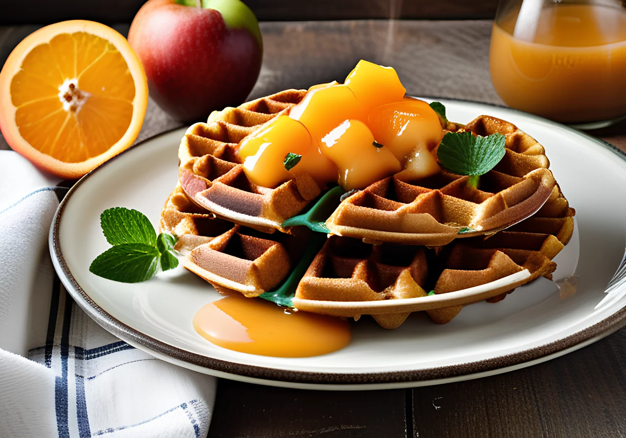 Potato Waffles with Applesauce