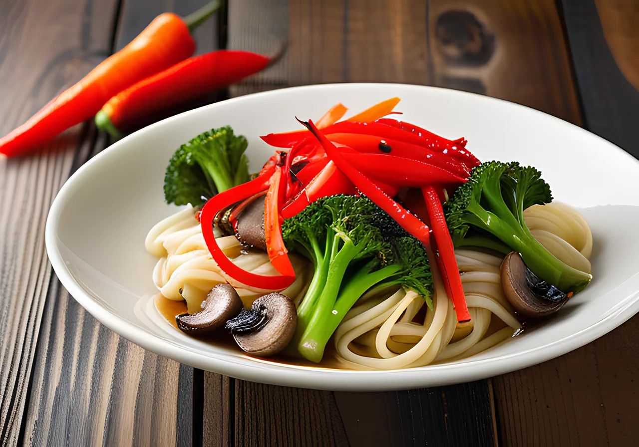 Asian Noodles with Tofu and Vegetables